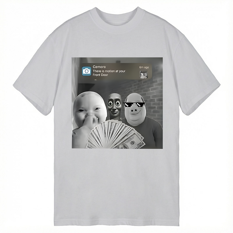 Modecanvas Tung Tung Tung Sahur&John Pork&AI Baby Funny Meme DTG Printing Classic T-Shirt-modecanvas