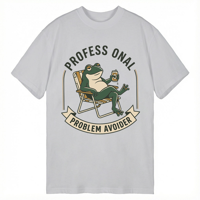 Modecanvas Professional Problem Avoider Frog DTG Printing Classic T-Shirt-modecanvas