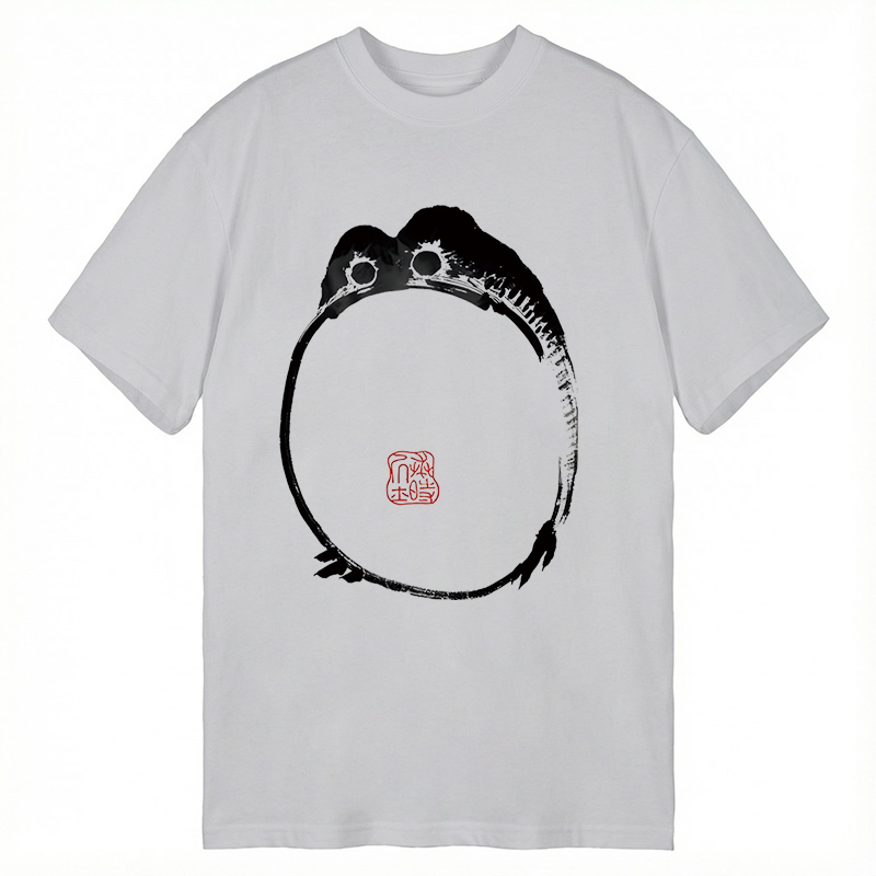 Modecanvas Sad Frog Japanese Art DTG Printing Classic T-Shirt-modecanvas