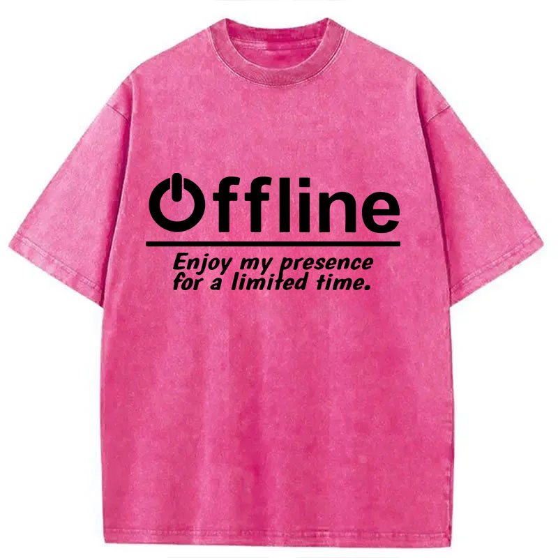 Modecanvas Offline Gamer DTG Printing Washed T-Shirt