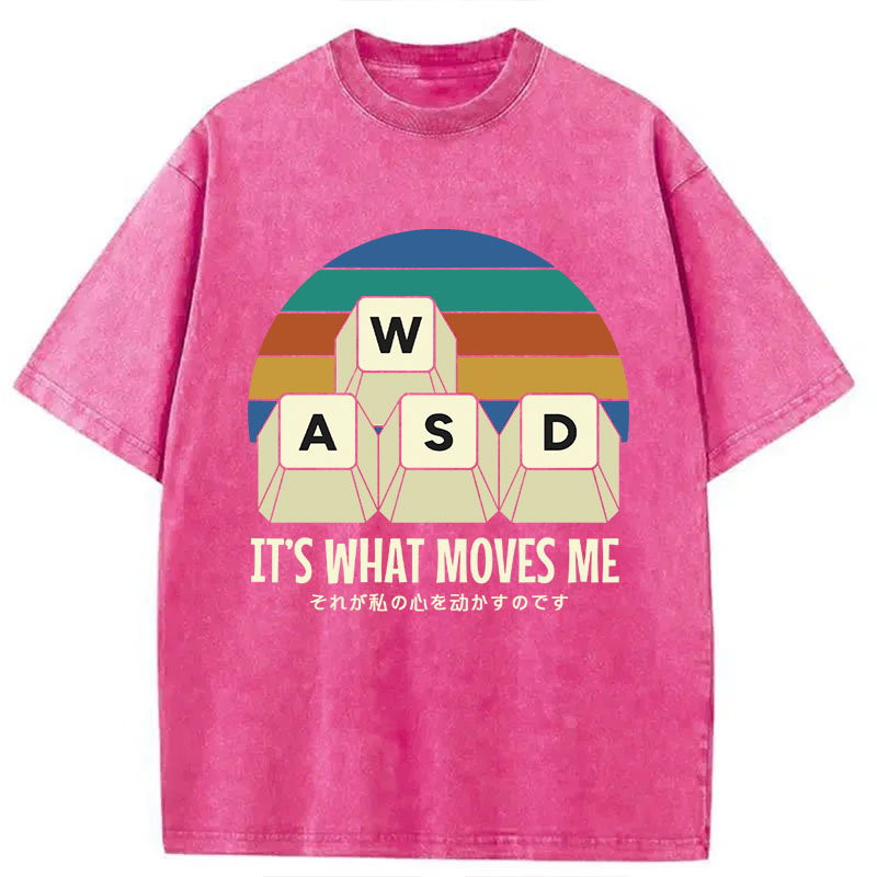 Modecanvas WASD PC Gamer DTG Printing Washed T-Shirt