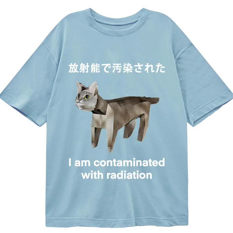 Modecanvas Cat Contaminated By Radiation DTG Printing Classic T-Shirt-modecanvas