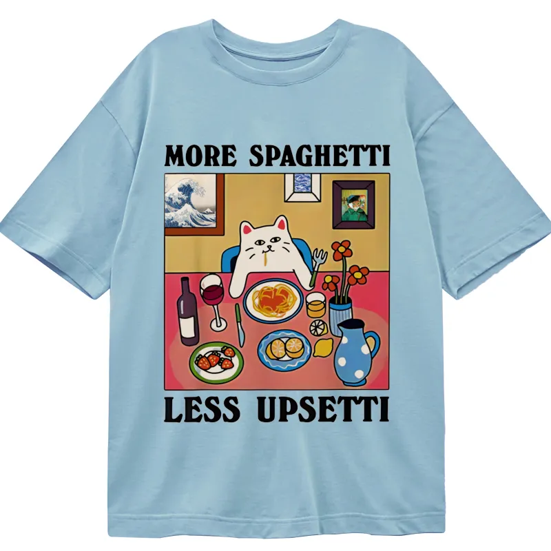 Modecanvas More Spaghetti Less Upsetti DTG Printing Classic T-Shirt-modecanvas
