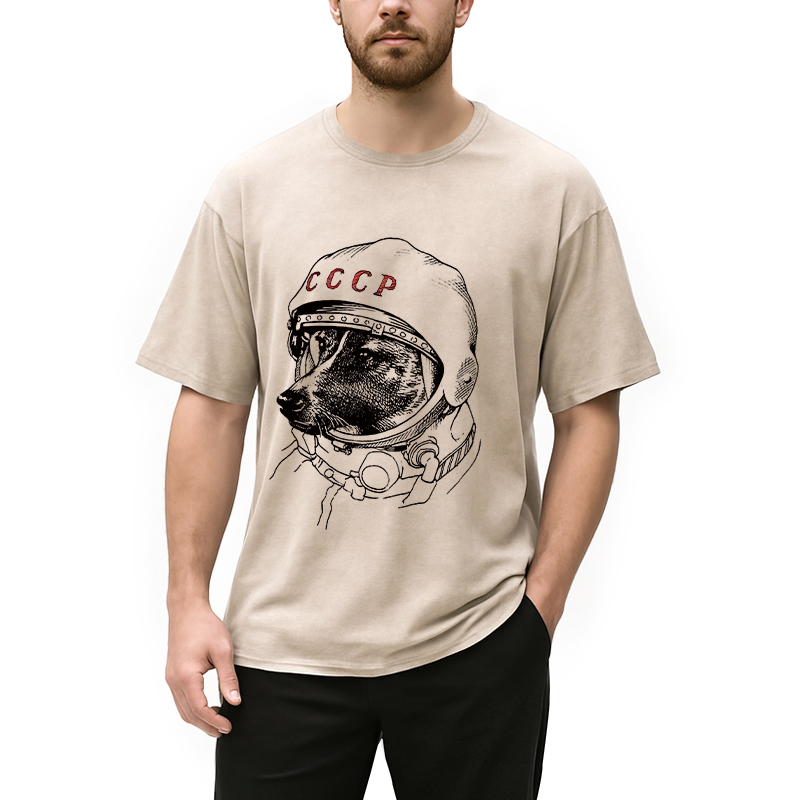 Modecanvas Astro Dog Washed T-Shirt
