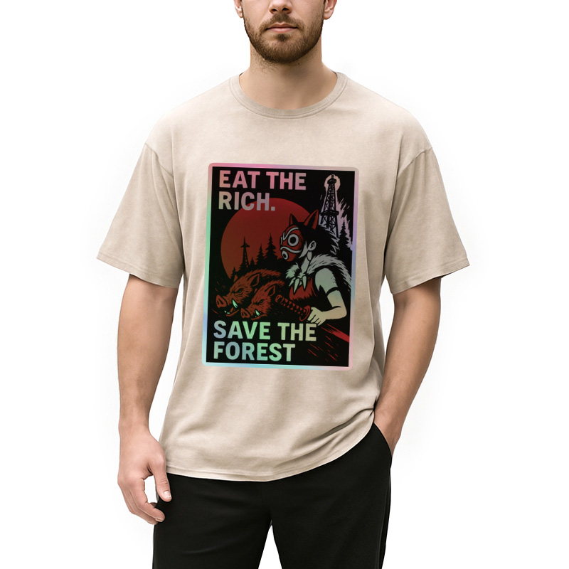 Modecanvas Eat The Rich Washed T-Shirt