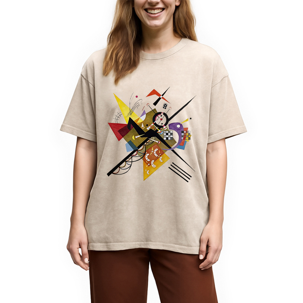 Modecanvas On White Fine Art Washed T-Shirt