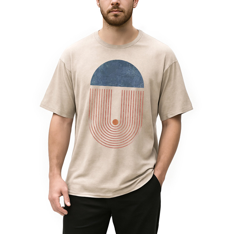 Modecanvas Abstract Art Washed T-Shirt