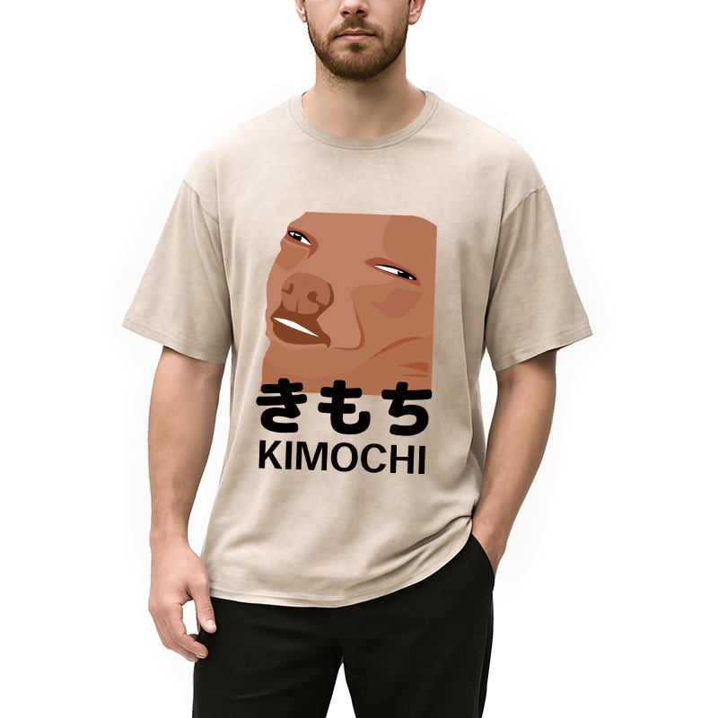 Modecanvas Kimochi Japanese Meme Washed T-Shirt