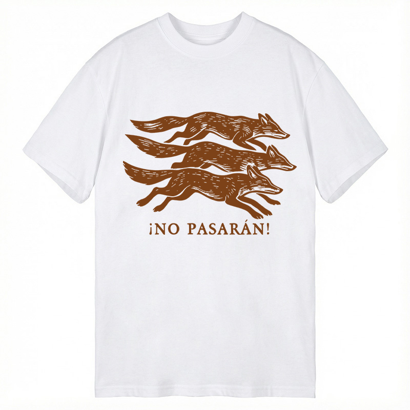 Modecanvas No Pasaran! Anti-Fascist Fox DTG Printing Classic T-Shirt