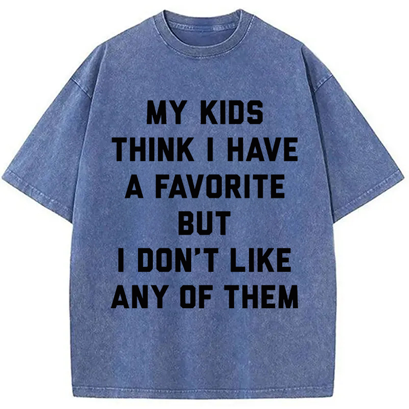 Modecanvas I Dont Like Any of them DTG Printing Washed T-Shirt