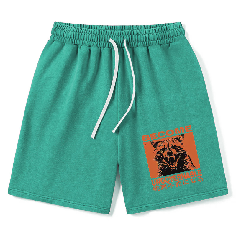 Modecanvas Ungovernable Raccoon Washed Short