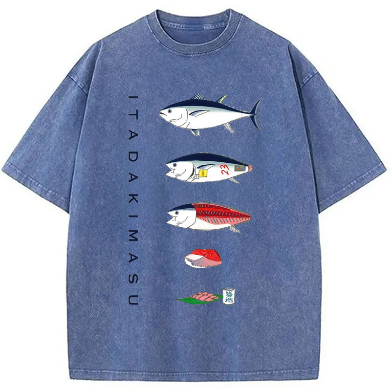 Modecanvas From Fish To Sashimi Washed T-Shirt
