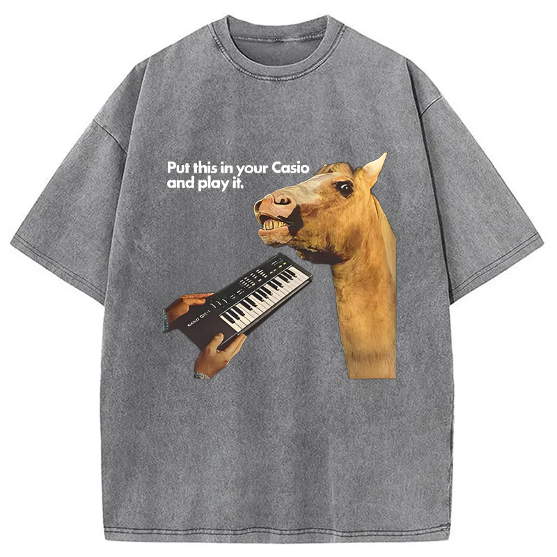 Modecanvas Casio SK1 Vintage Washed T-Shirt