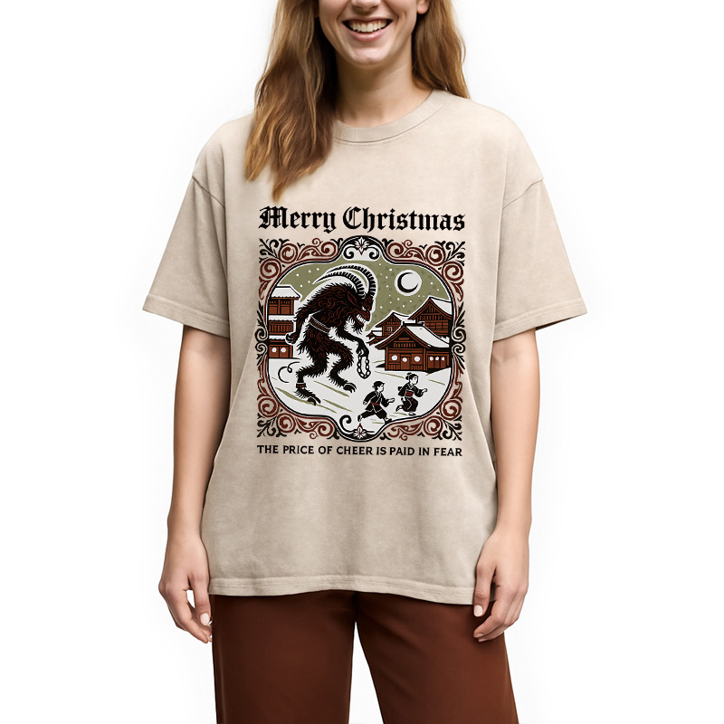 Modecanvas The Price of Cheer is Paid in Fear Washed T-Shirt