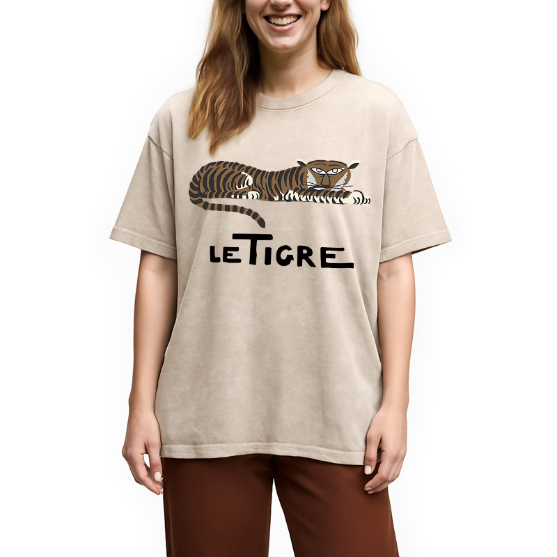 Modecanvas Le Tigre Washed T-Shirt