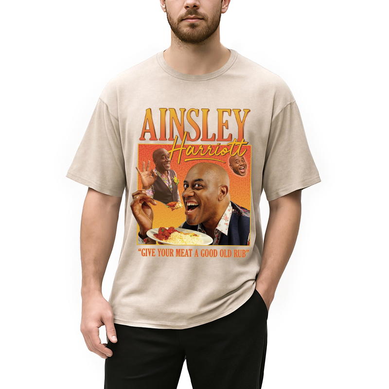 Modecanvas Ainsley Harriott Homage Washed T-Shirt