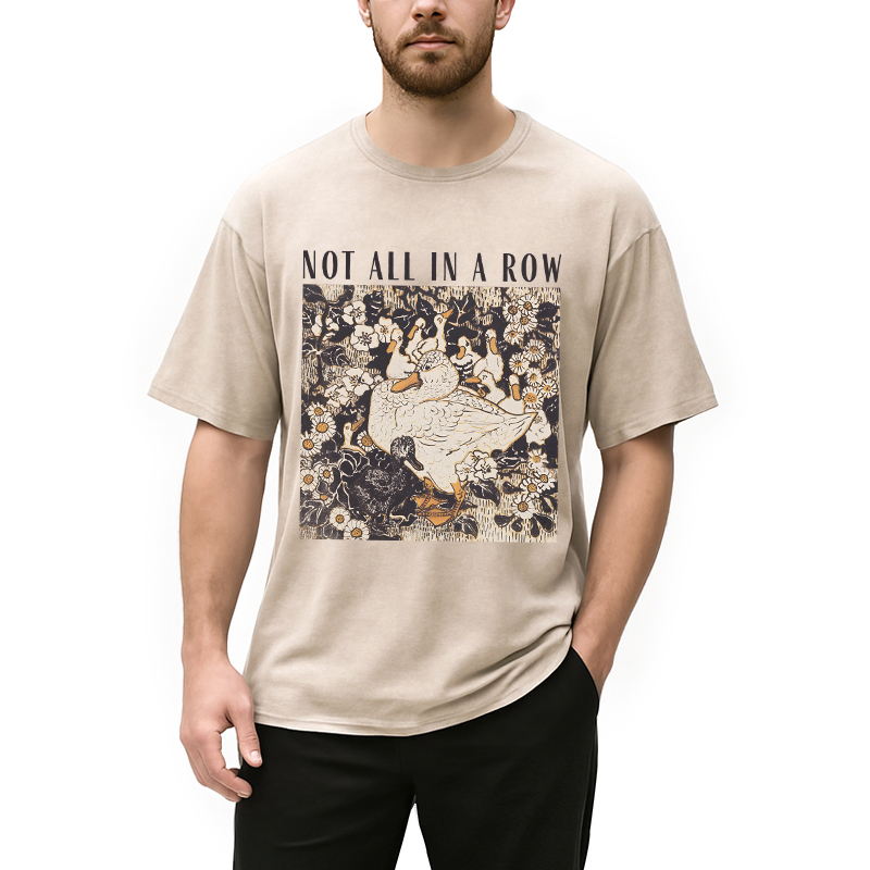 Modecanvas Ducks Not in A Row Washed T-Shirt