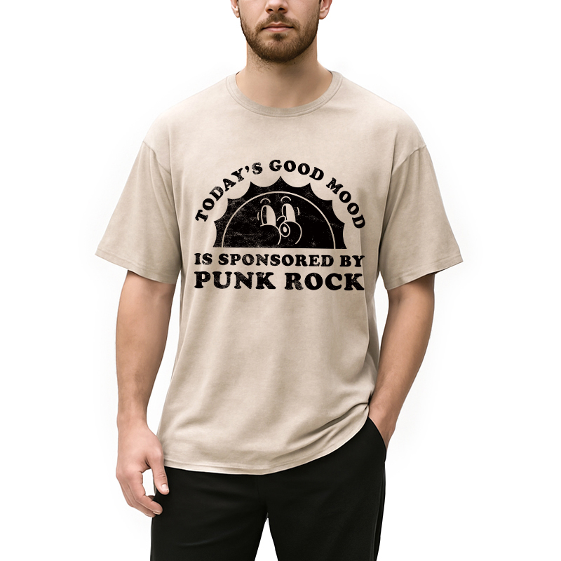 Modecanvas Punk Rock Washed T-Shirt
