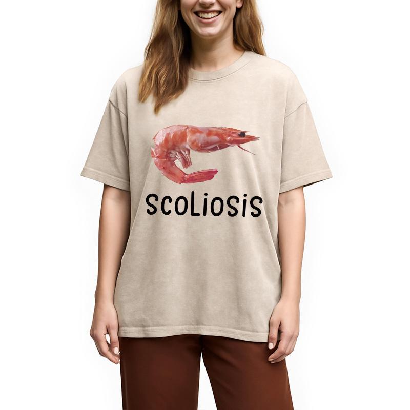 Modecanvas Scoliosis Washed T-Shirt