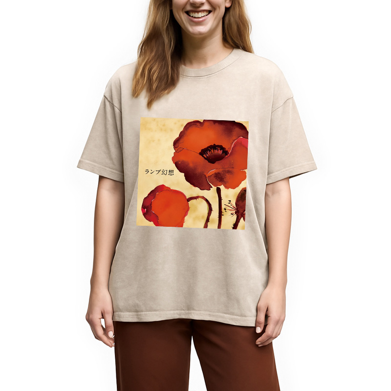 Modecanvas Gensou Lamp Band Washed T-Shirt