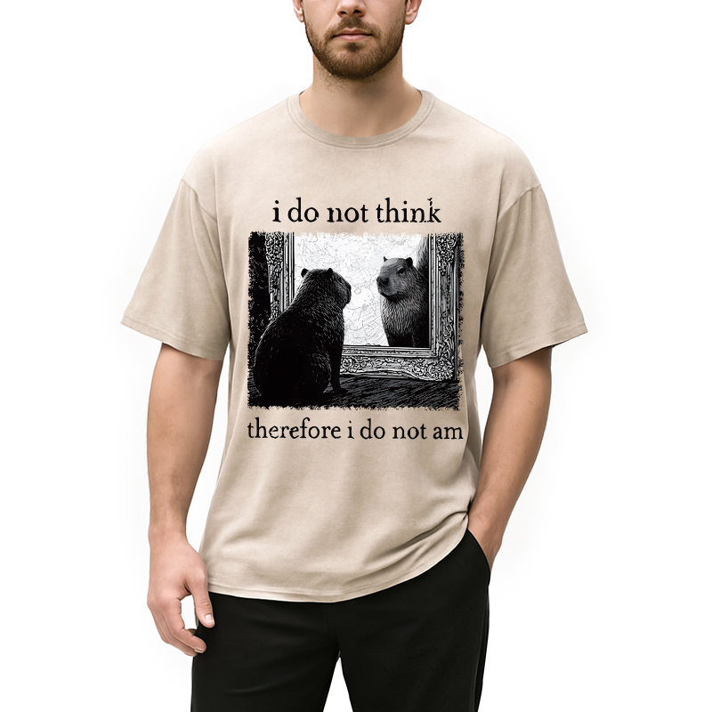 Modecanvas Capybara Paradox Washed T-Shirt