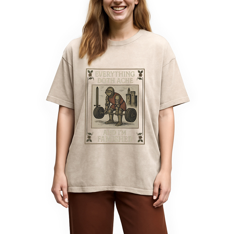 Modecanvas Everything Doth Ache DTG Printing Washed T-Shirt
