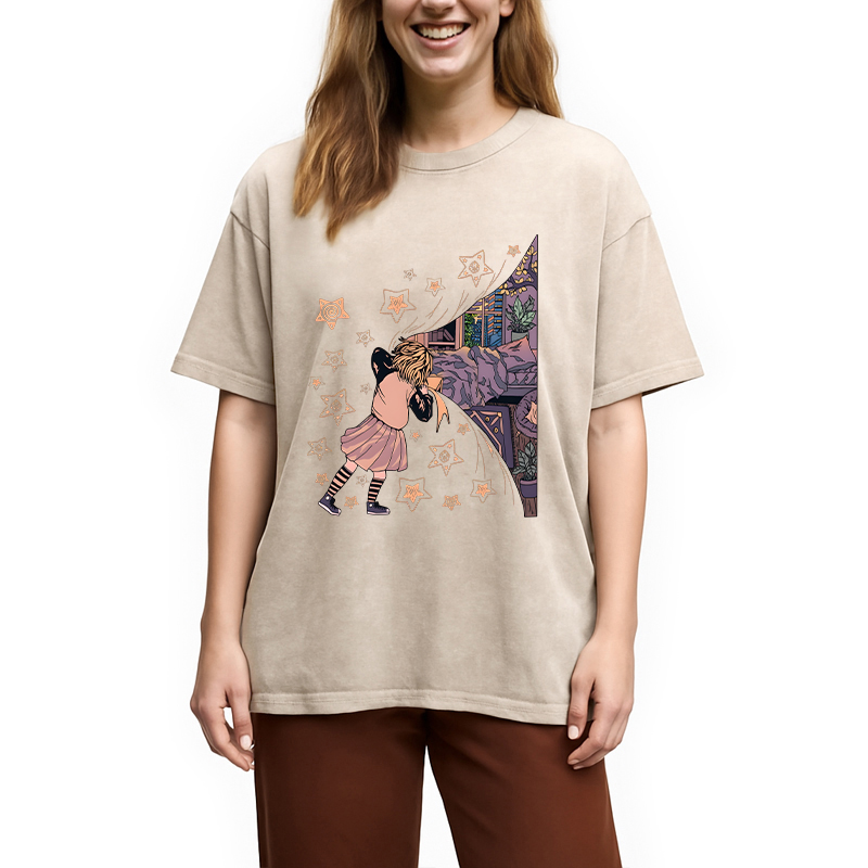 Modecanvas Unveiling Serenity DTG Printing Washed T-Shirt