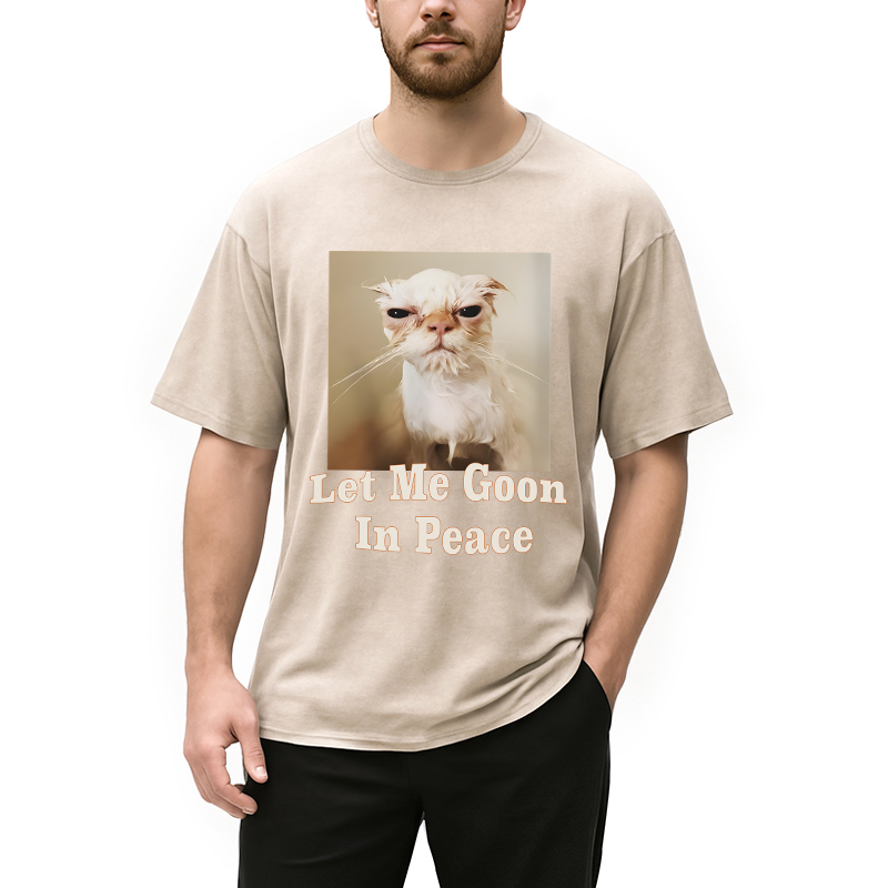 Modecanvas Let Me Gone In Peace DTG Printing Washed T-Shirt