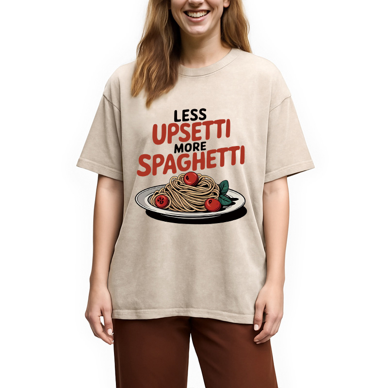 Modecanvas Funny Food DTG Printing Washed T-Shirt