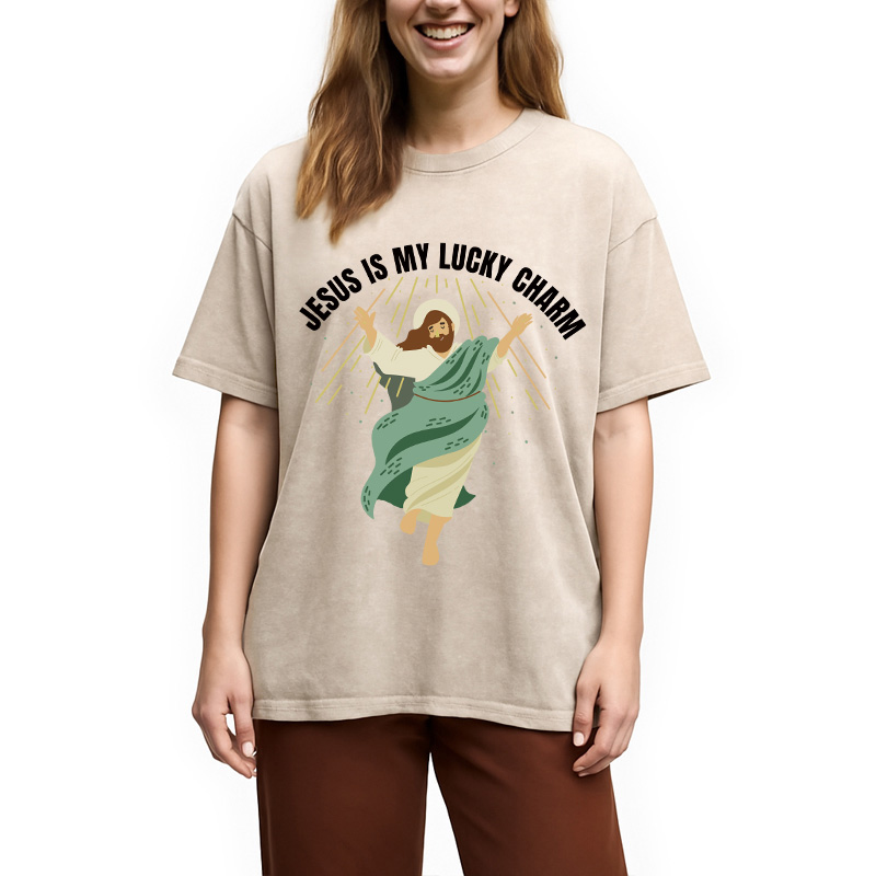 Modecanvas Christian St. Patricks Day DTG Printing Washed T-Shirt