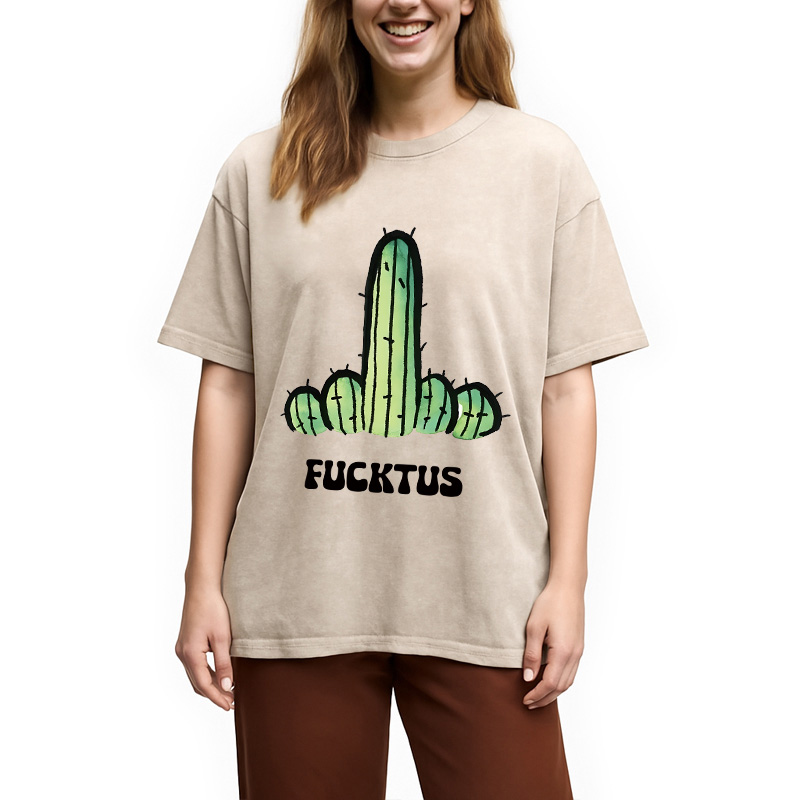 Modecanvas Fucktus DTG Printing Washed T-Shirt