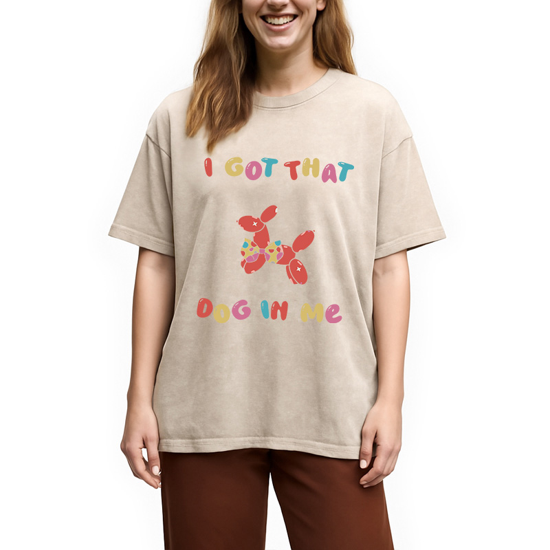 Modecanvas Clowncore Meme DTG Printing Washed T-Shirt