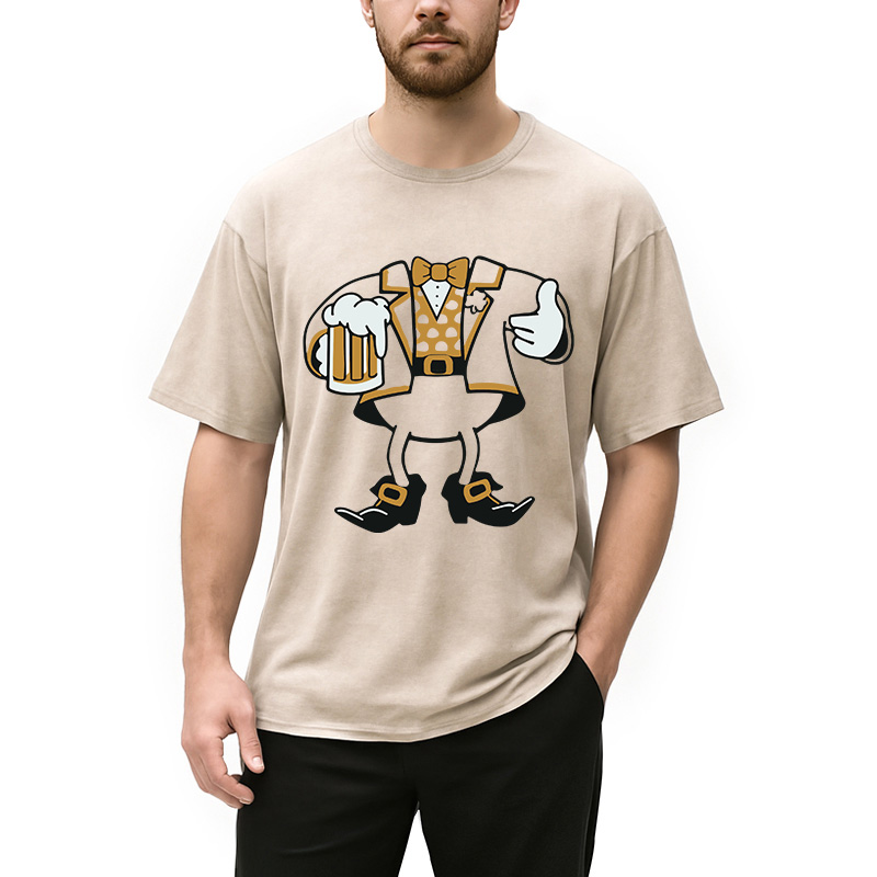 Modecanvas Leprechaun Look-A-Like DTG Printing Washed T-Shirt