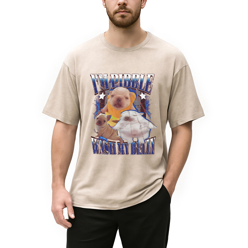 Modecanvas Everything is illegal DTG Printing Washed T-Shirt