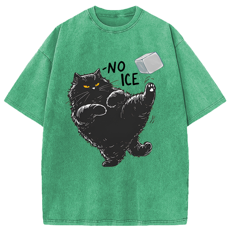 Modecanvas No Ice Cat DTG Printing Washed T-Shirt