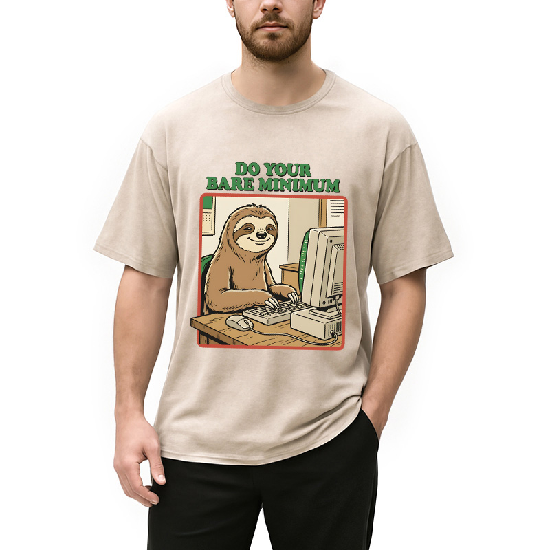 Modecanvas Do Your Bare Minimum DTG Printing Washed T-Shirt