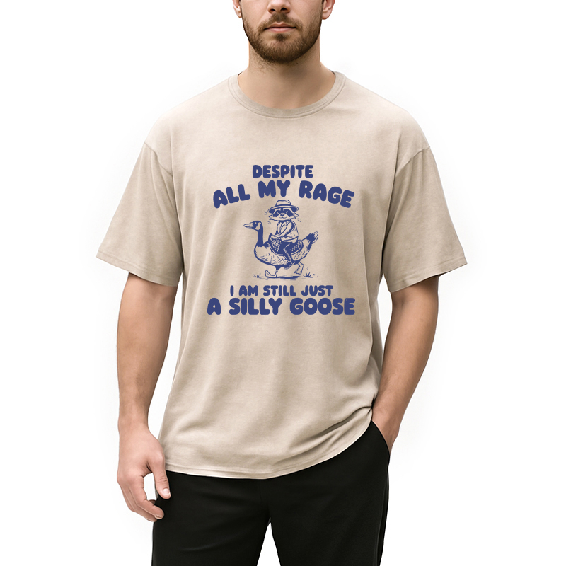 Modecanvas A Silly Goose DTG Printing Washed T-Shirt