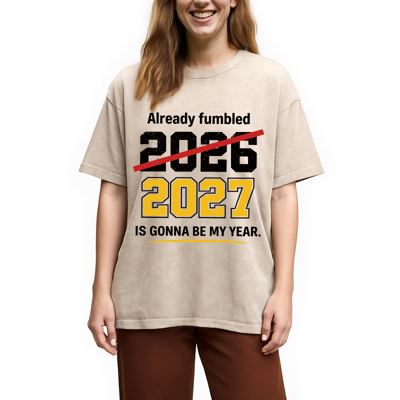 Modecanvas Already Fumbled 2026 DTG Printing Washed T-Shirt