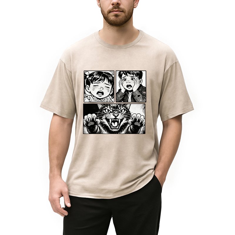 Modecanvas The Last Meow DTG Printing Washed T-Shirt
