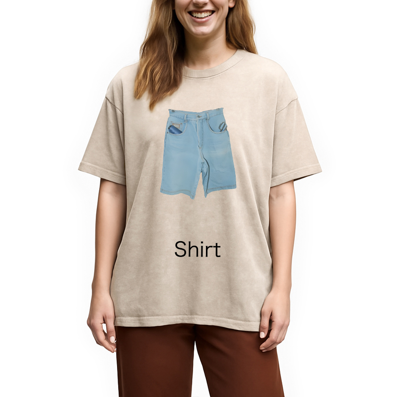 Modecanvas Weirdcore Clothing DTG Printing Washed T-Shirt