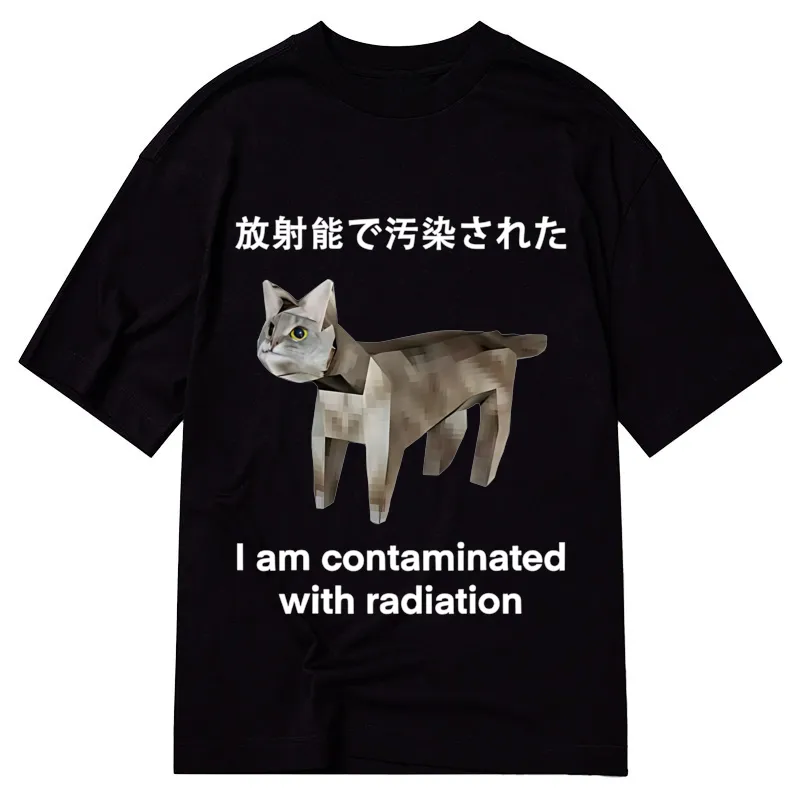 Modecanvas Cat Contaminated By Radiation DTG Printing Classic T-Shirt-modecanvas