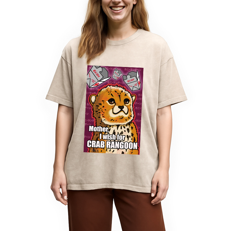 Modecanvas Mother I Wish for Crab Rangoon Washed T-Shirt