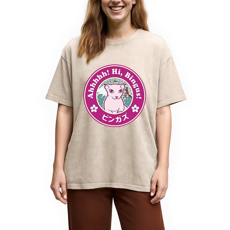 Modecanvas Kawaii Hi Bingus Washed T-Shirt
