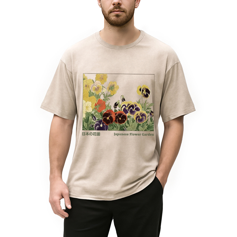 Modecanvas Beautiful Garden Washed T-Shirt