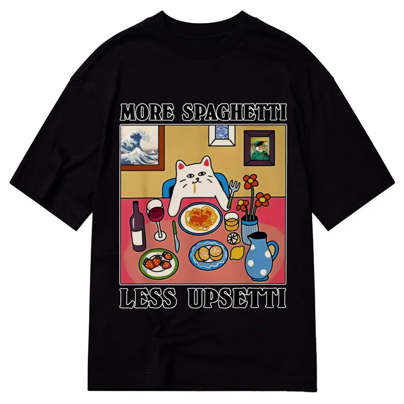 Modecanvas More Spaghetti Less Upsetti DTG Printing Classic T-Shirt-modecanvas