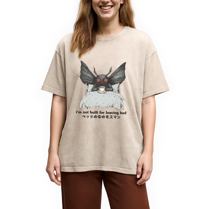 Modecanvas Mothman in Bed Washed T-Shirt