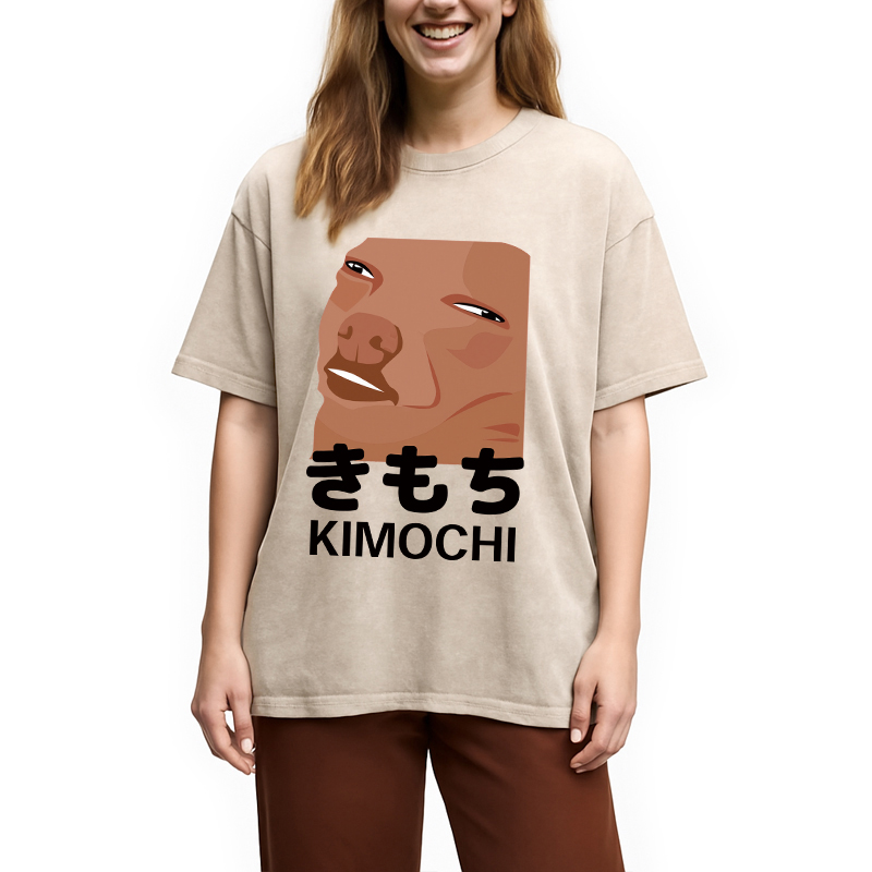 Modecanvas Kimochi Japanese Meme Washed T-Shirt