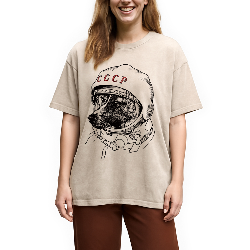 Modecanvas Astro Dog Washed T-Shirt