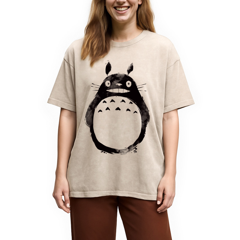 Modecanvas Forest Spirit Ink Washed T-Shirt