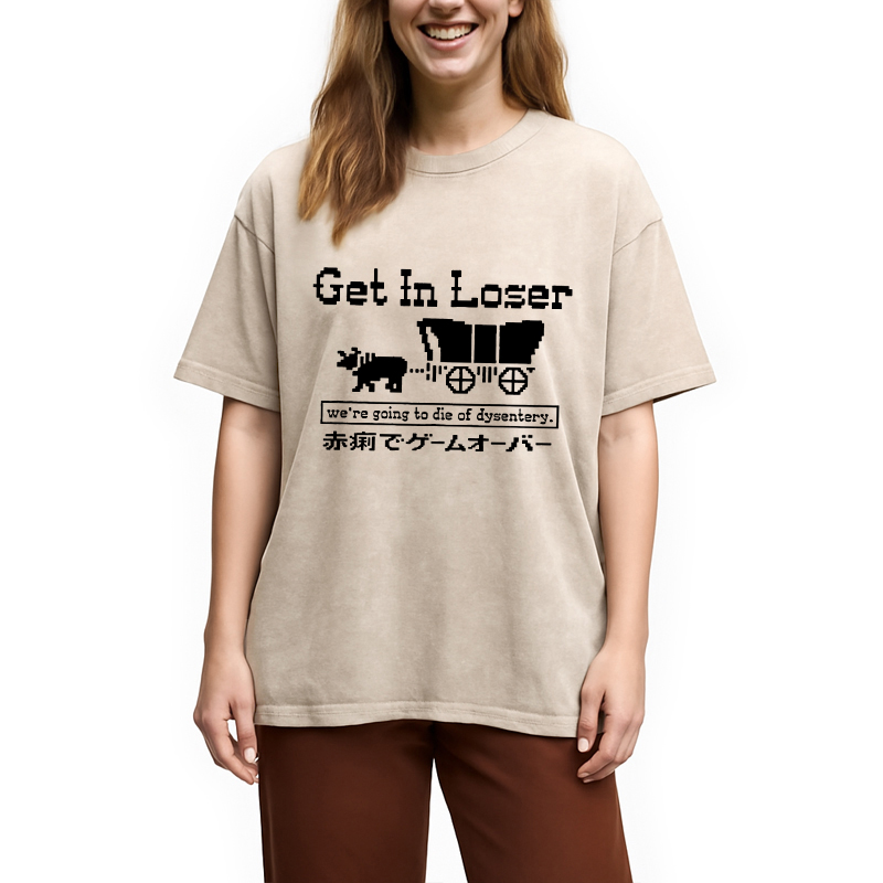 Modecanvas Died Of Dysentery Washed T-Shirt